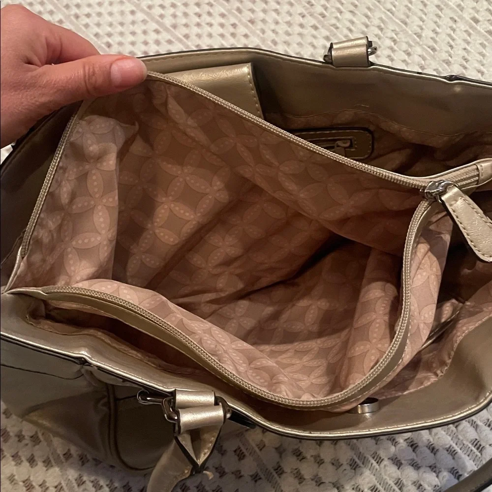 Franco Sarto Gold Handbag/Purse